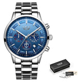 Fashion Sport Quartz Moon phase Business Waterproof