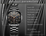 Fashion Sport Quartz Moon phase Business Waterproof