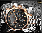 Fashion Sport Quartz Moon phase Business Waterproof